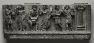 Bachlanian Relief, Pakistan, Gandhara, Buner-området, Tidlig Kushan-periode (ad 1-320) (skifer) af Pakistani School
