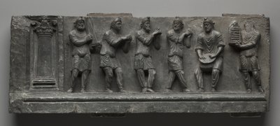 Bachlanian Relief, Pakistan, Gandhara, Buner-området, Tidlig Kushan-periode (ad 1-320) (skifer) af Pakistani School