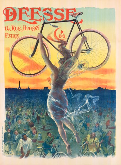 Fransk art nouveau plakat for Deesse Cykler, ca. 1898 (litografi) af Pal