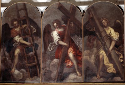 Engle, der holder passionens redskaber (maleri af Palma Il Giovane