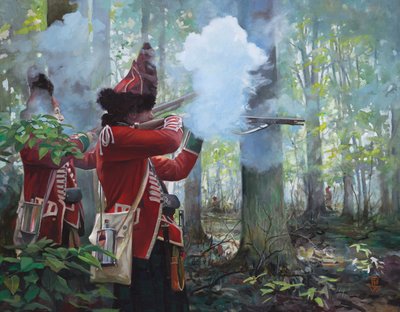 77th Highlanders, 2017 (olie på lærred) af Pamela Patrick White