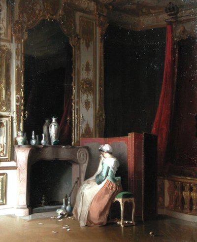 The Broken Vase (olie på lærred) af Pancraz Koerle