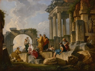 Sankt Pauls prædiken blandt ruinerne, 1744. af Pannini