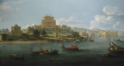 Udsigt over Villa Costaguti og Villa Pamphilj mellem Anzio og Nettuno. af Paolo Anesi