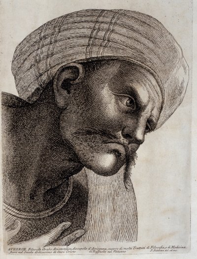 AVERROES. 1757-1760 (engraving) af Paolo Fidanza