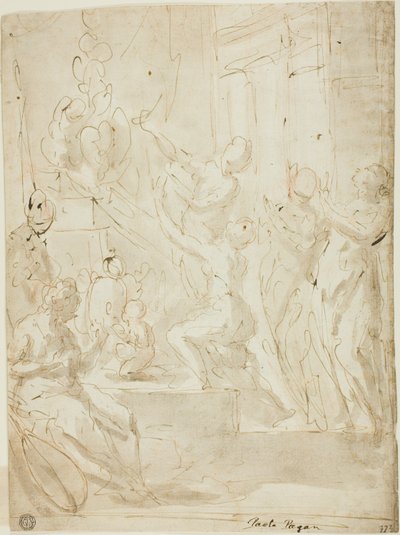 Figurer ved et alter eller klassisk offer af Paolo Pagani