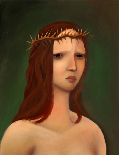 Ecce Homo, 2023 (olie på træpanel) af Paolo Perfranceschi