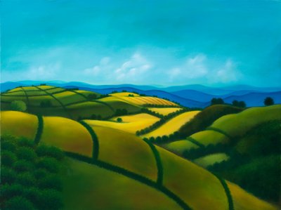 Paysage n°4: I colli bolognesi, 2022 (olie på plade) af Paolo Perfranceschi