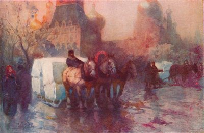 Istransport i Moskva, c1800-tallet af Paolo Sala