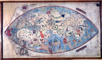 Verdenskort over Paolo Toscanelli (1397 - 1497). 1457. Dette kort repræsenterer det europæiske billede af Jorden før opdagelsen af de store kontinenter. Bibliotek Nazionale Firenze af Paolo Toscanelli