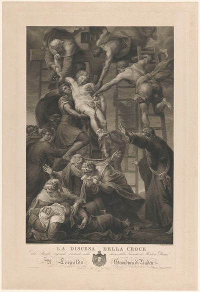 De kruisafneming La discesa della croce (titel på objekt) af Paolo Toschi
