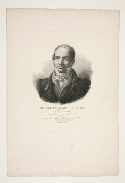 Portræt af Giacomo Tommasini Parmigiano af Paolo Toschi