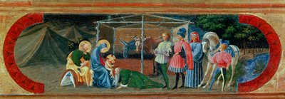 Tilbedelse af Magi. Maleri af Paolo di Dono dit Paolo Uccello (1397-1475) af Paolo Uccello