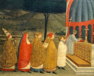 Predella of Miracle of Profaned Host af Paolo Uccello (1397-1475), detaljer af Paolo Uccello