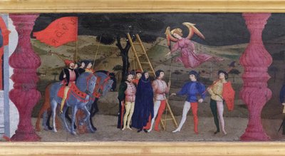 Predella om vanhelligelse af værten, detalje af Paolo Uccello