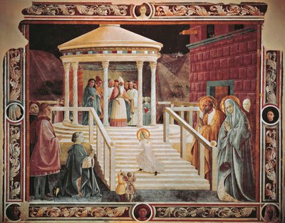 Præsentation af Maria ved templet, af Paolo Uccello (1397-1475), katedralen i Prato af Paolo Uccello