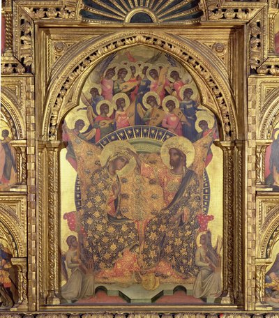 Kroning af Jomfruen detalje af polytykonen af Paolo Veneziano