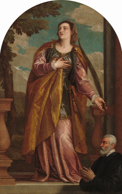 Saint Lucy og en donor, ca. 15851595 af Paolo Veronese