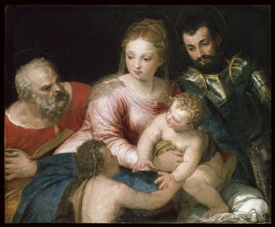 Den hellige familie med den unge Johannes Døberen og Sankt Georg, begyndelsen af 1550