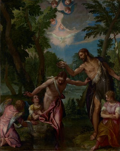 Kristi dåb af Paolo Veronese and workshop