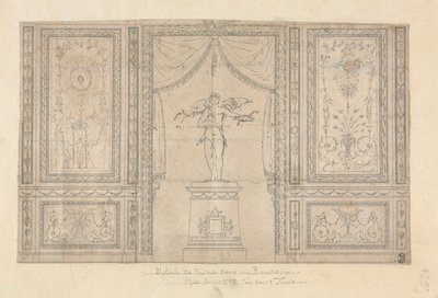 Statue af Amor i en murniche, slutningen af det 18. århundrede. af Paolo Vincenzo Bonomini