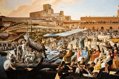 Tunfisken Mattanza i Solanto under tilstedeværelse af den kongelige familie af Paolo de Albertis