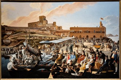 Tunfisken Mattanza i Solanto under tilstedeværelse af den kongelige familie af Paolo de Albertis