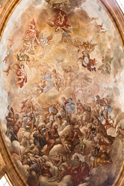 San Cataldo-katedralen, San Cataldo-kapellet, hvælving udsmykket med San Cataldos herlighed, Taranto, Puglia (foto) af Paolo di Matteis
