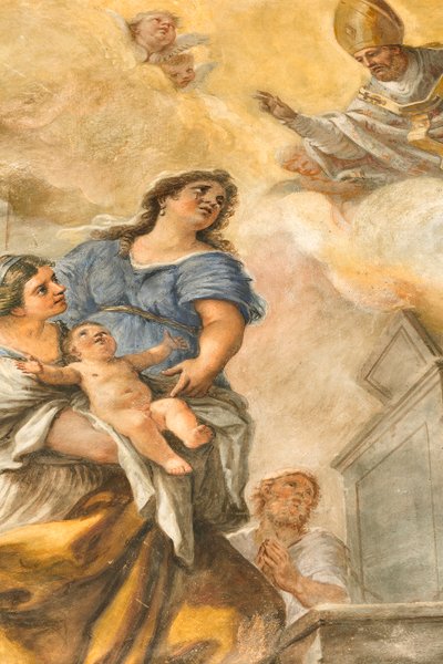 Fresker, der skildrer Sankt Cataldos liv af Paolo di Matteis