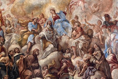 Fresker, der skildrer Sankt Cataldos liv af Paolo di Matteis