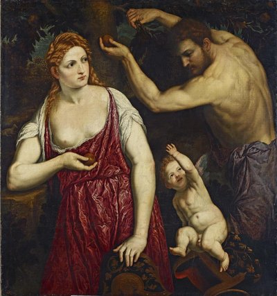 Mars, Venus og Amor af Paris Bordone