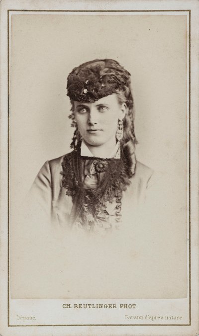 Portræt af Christine Nilsson 1843-1921. af Paris . Photo studio Reutlinger
