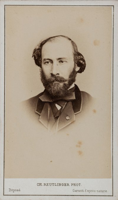 Portræt af Octave Feuillet 1821-1890. af Paris . Photo studio Reutlinger