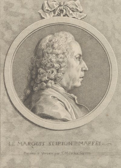 The Marque Scipio Maffei, 1750., 1750. af Pariset