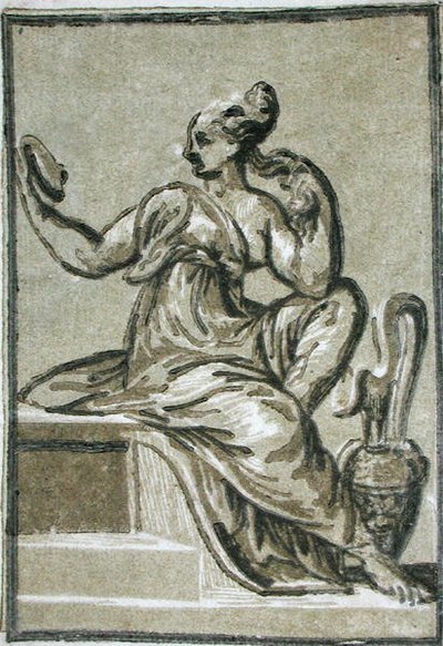 Prudence, af en anonym kunstner (træsnit) af Parmigianino 