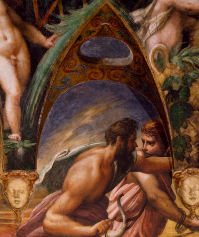 Actaeons ledsagere, fra Myth of Diana and Actaeon af Parmigianino