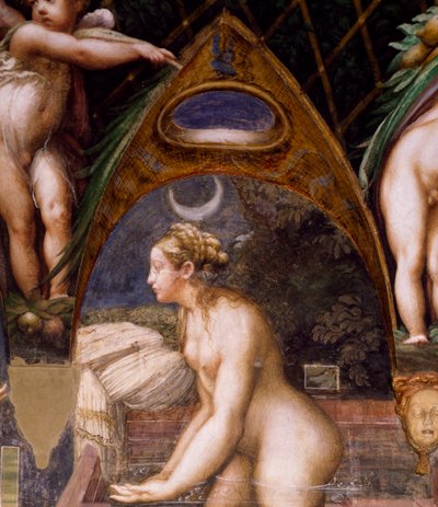 Diana dypper ind i foråret, fra Myth of Diana and Actaeon af Parmigianino