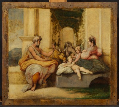 Hvil på flugten til Egypten af Parmigianino