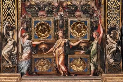 De tre vise jomfruer og tre tåbelige jomfruer, detalje af 3660863 af Parmigianino