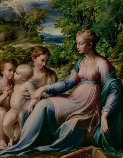 Jomfru og Barn med Johannes Døberen og Maria Magdalene af Parmigianino