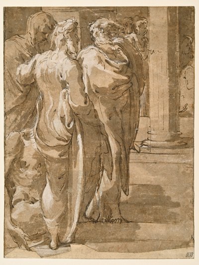 Helbredelse af den lamme mand (?) af Parmigianino
