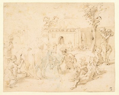 Rustik scene af Parmigianino