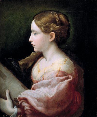 "" Sainte Barbe "" Peinture de Francesco Mazzola Il Parmigianino dit Le Parmesan (1503-1540) vers 1522 Museo del Prado, Madrid af Parmigianino