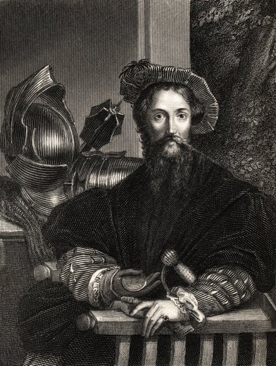 Christopher Columbus (1451-1506) (gravering) af Parmigianino