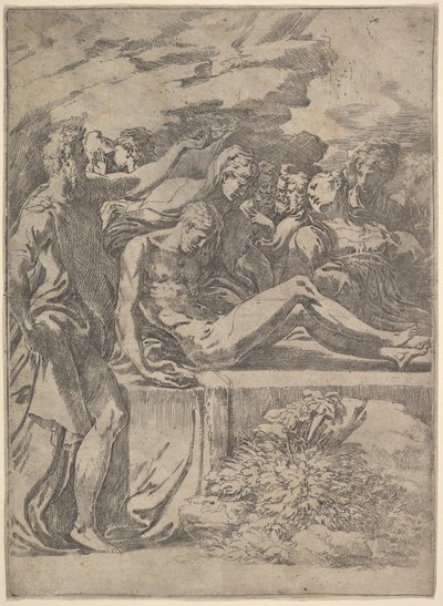 Begravelse, ca. 1527-30. af Parmigianino