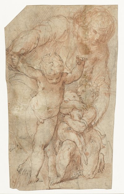 Madonna med Kristusbarnet og den lille Johannes Døberen af Parmigianino