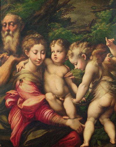 Den hellige familie (hvil på flugten til Egypten) 1524 af Parmigianino