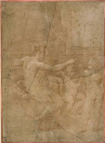 Venus med Amor og Putto af Parmigianino