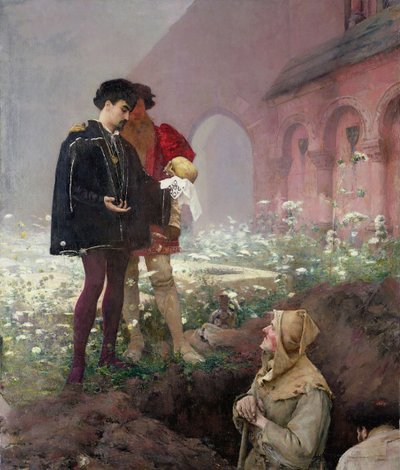 Hamlet og gravgraveren, 1883 af Pascal Adolphe Jean Dagnan Bouveret
