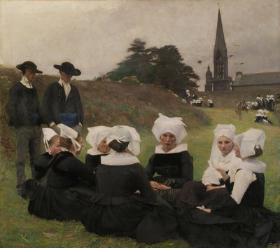 De bretonske kvinder ved benådning, 1887. af Pascal Adolphe Jean Dagnan Bouveret